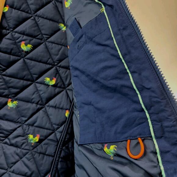 Chubbies Jacket Mens Medium Blue Vest Quilted Nylon Bomber Rooster Easy Going - Picture 9 of 11